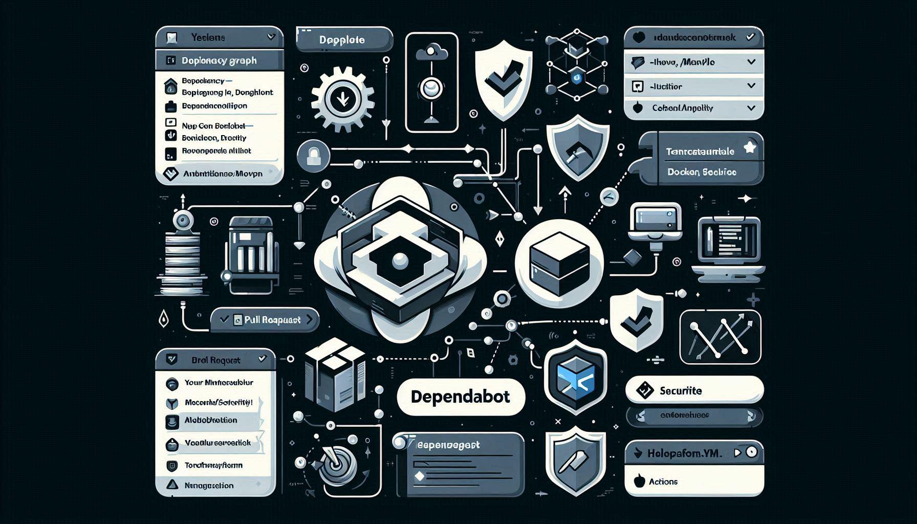 Enable Dependabot alerts and updates, add dependabot.yml, and tune it for npm, Actions, Docker, and Java (Maven/Gradle).