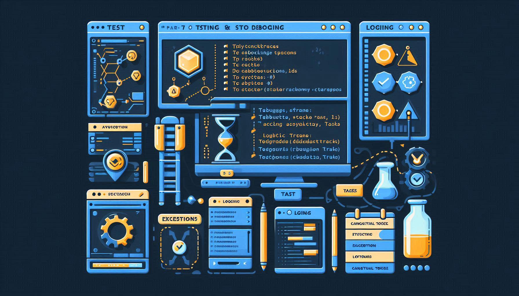 Testing & debugging async: proper async unit tests, mocking, handling aggregated exceptions, tooling (tasks window, async stacks), and tracing flows.